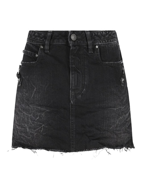 Balenciaga frayed denim skirt - Black - zdjęcie produktu nr 1