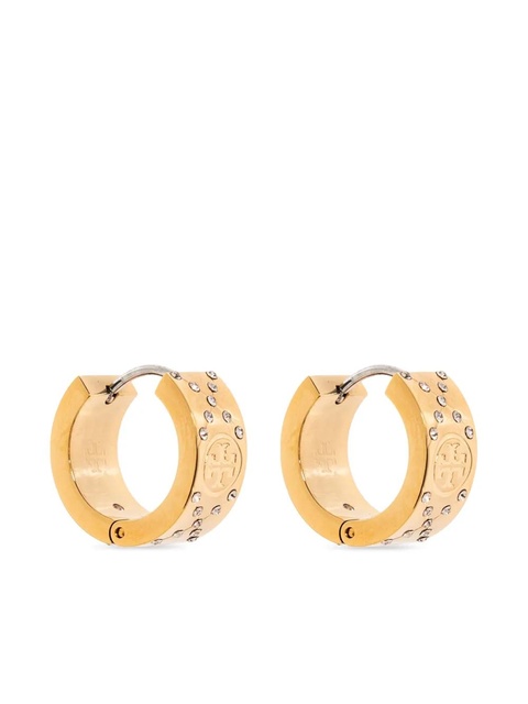 Tory Burch small T monogram hoop earrings - Gold - zdjęcie produktu nr 1