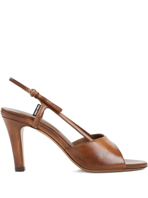 Miu Miu 85mm slingback heeled sandals - Brown - zdjęcie produktu nr 1