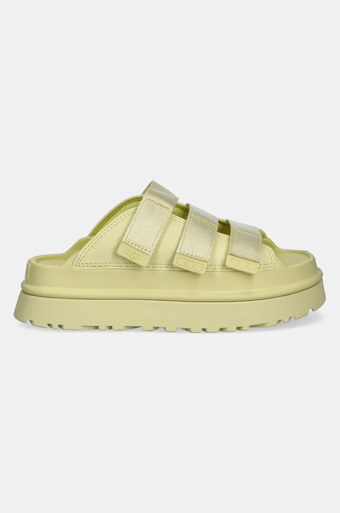 UGG klapki Goldenglow Slide damskie kolor zielony na platformie 1167430-GLDN - zdjęcie produktu nr 2