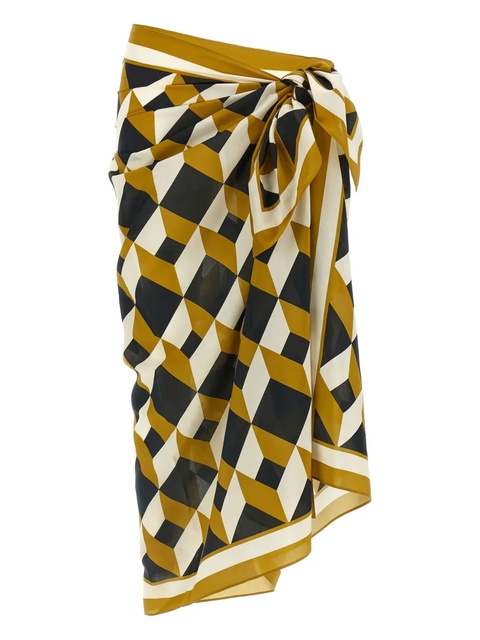 ERES geometric-print sarong - Brown - zdjęcie produktu nr 1