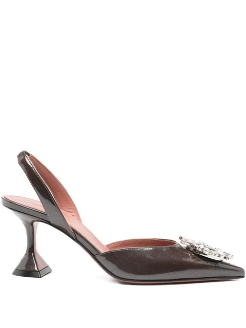 Amina Muaddi 70mm Begum pumps - Brown - zdjęcie produktu nr 1