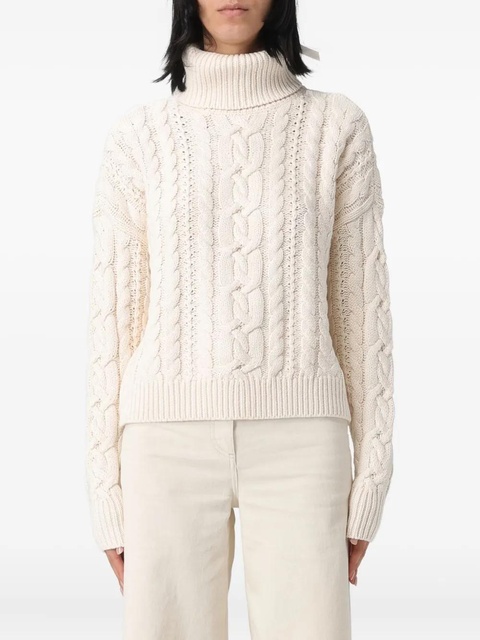 Lauren Ralph Lauren cable-knit turtleneck knitwear - Neutrals - zdjęcie produktu nr 1