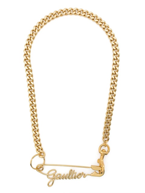 Jean Paul Gaultier Gaultier Safety Pin chain-link necklace - Gold - zdjęcie produktu nr 2