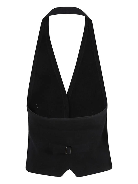 Guest In Residence halterneck buttoned waistcoat - Black - zdjęcie produktu nr 2