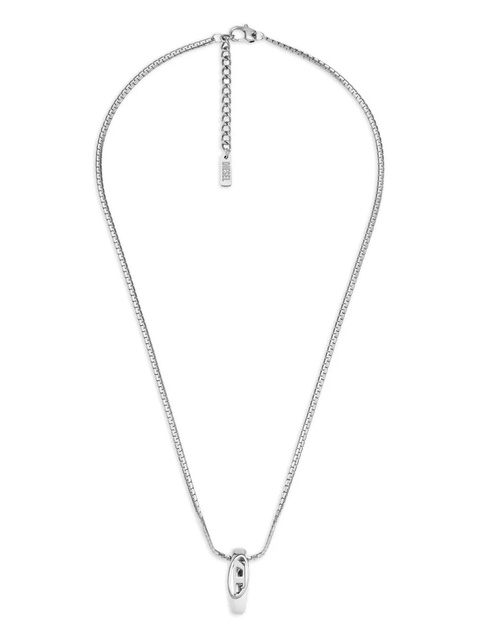 Diesel oval logo ring necklace - Silver - zdjęcie produktu nr 1