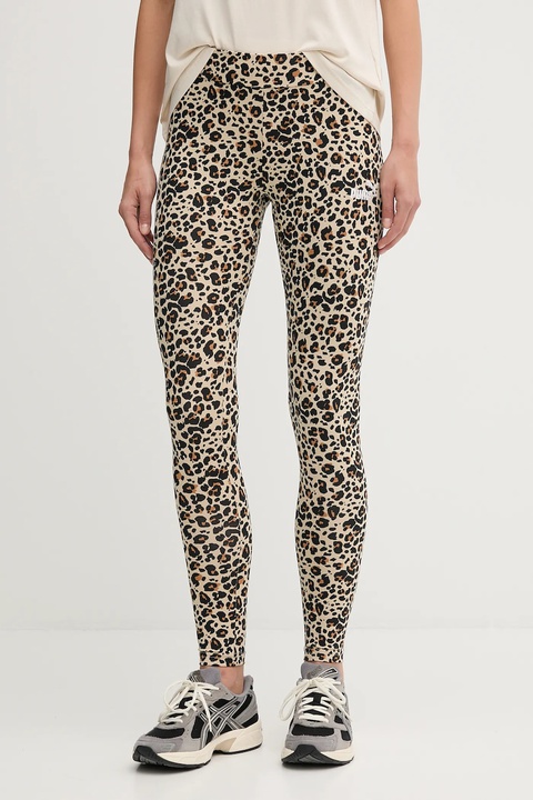Puma legginsy damskie kolor beżowy wzorzyste 688085 - zdjęcie produktu nr 1