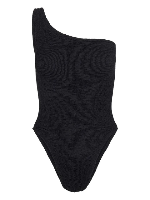 Hunza G Nancy asymmetric ribbed swimsuit - Black - zdjęcie produktu nr 1