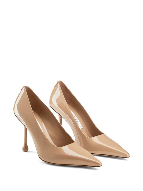 Jimmy Choo Ixia 95mm patent leather pumps - Neutrals - zdjęcie produktu nr 2