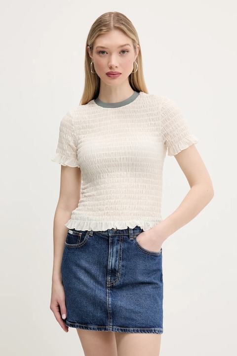 Guess Originals t-shirt damski kolor beżowy W5GP51 KBBF2 - zdjęcie produktu nr 1