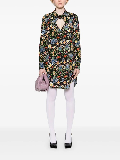 Vivienne Westwood Heart floral-print shirt minidress - Black - zdjęcie produktu nr 1