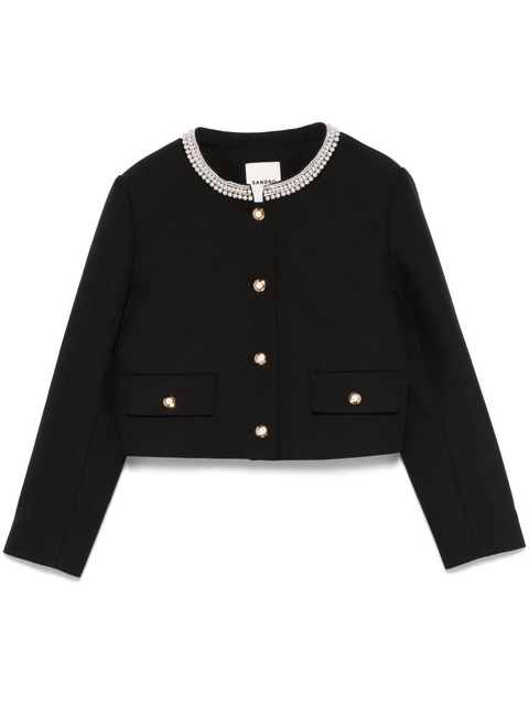 SANDRO cropped jacket - Black - zdjęcie produktu nr 1