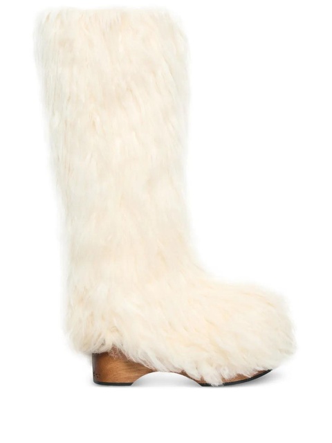 Acne Studios furry clog boots - White - zdjęcie produktu nr 1