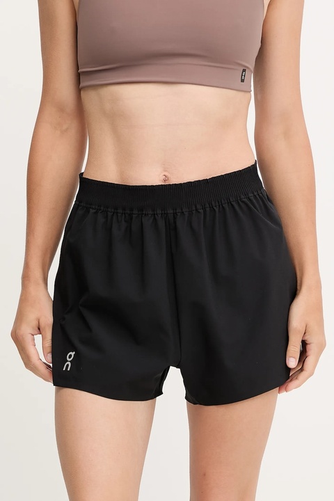 On szorty treningowe damskie kolor czarny gładkie high waist 1WF10330553 - zdjęcie produktu nr 1