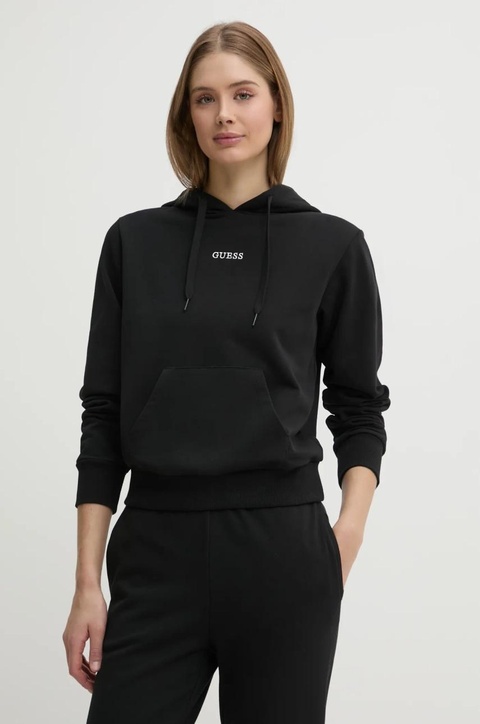 Guess bluza SOFIA damska kolor czarny z kapturem gładka O5RQ02 KCO31 - zdjęcie produktu nr 1