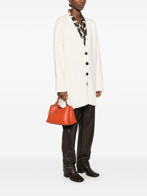 Tod's Micro leather tote bag - Orange - zdjęcie produktu nr 1