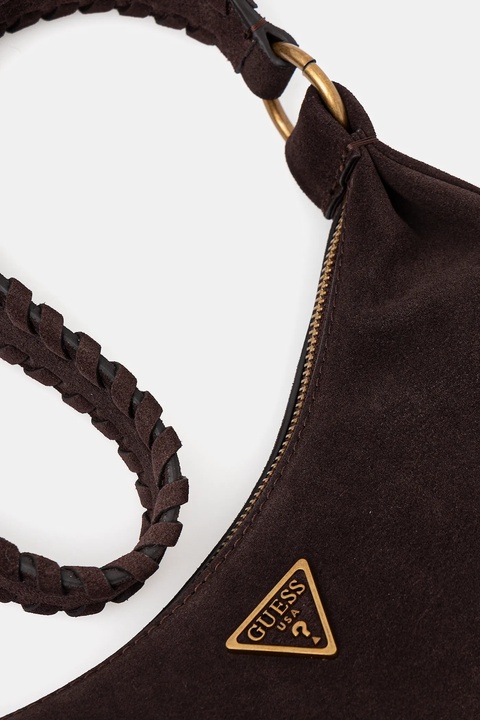 Guess torebka zamszowa AMITA kolor brązowy HWSB95 39720 - zdjęcie produktu nr 2