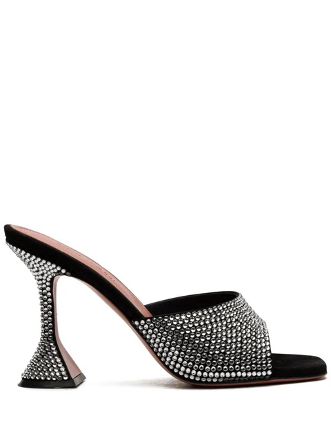 Amina Muaddi Lupita 60mm suede sandals - Black - zdjęcie produktu nr 1