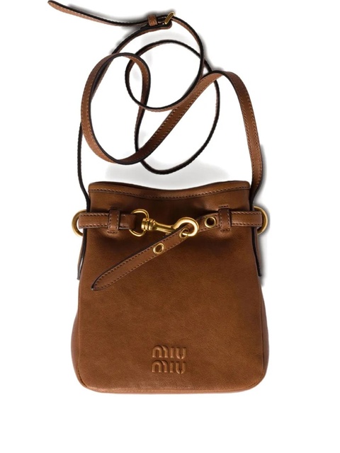 Miu Miu leather strap pouch - Brown - zdjęcie produktu nr 1