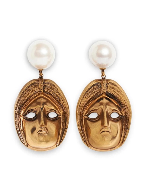 ETRO Masks pearl earrings - Gold - zdjęcie produktu nr 1