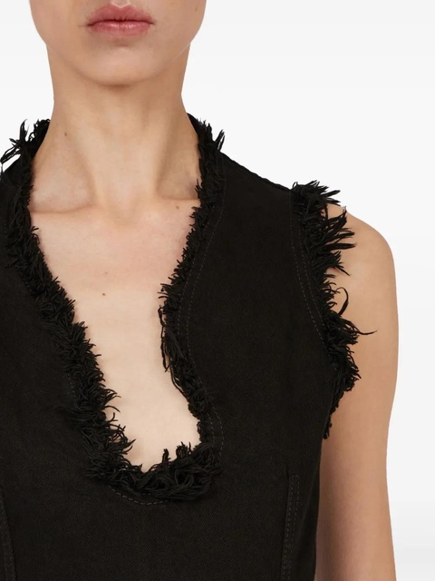 Ferragamo frayed-brim mini dress - Black - zdjęcie produktu nr 2