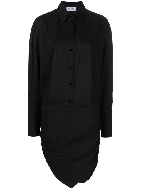 The Attico asymmetric-hem shirt dress - Black - zdjęcie produktu nr 1