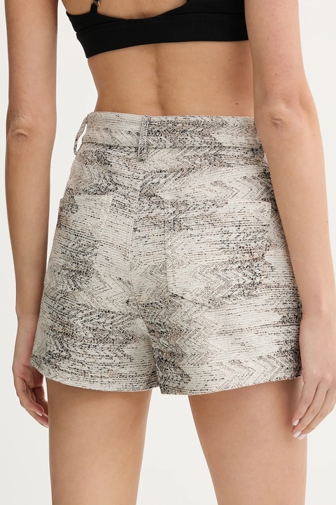 IRO szorty damskie kolor beżowy wzorzyste high waist WP30MONIA - zdjęcie produktu nr 2