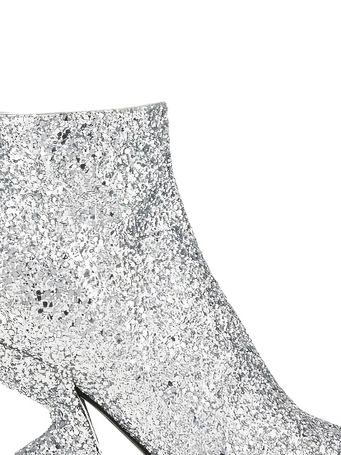 Ferragamo glitter-effect sculpted-heel ankle boots - Grey - zdjęcie produktu nr 2