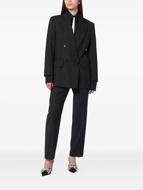 Max Mara pinstripe pleated trousers - Black - zdjęcie produktu nr 1
