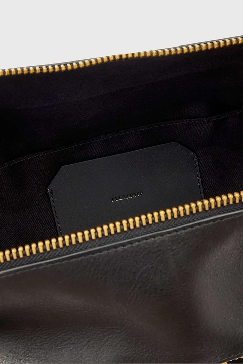 AllSaints torebka zamszowa kolor czarny W567XD - zdjęcie produktu nr 2