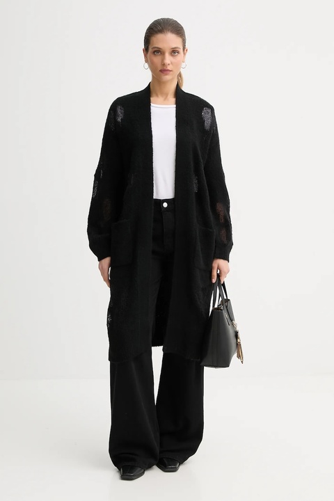 United Colors of Benetton sweter z dodatkiem wełny damski kolor czarny 18L4EN00J - zdjęcie produktu nr 2