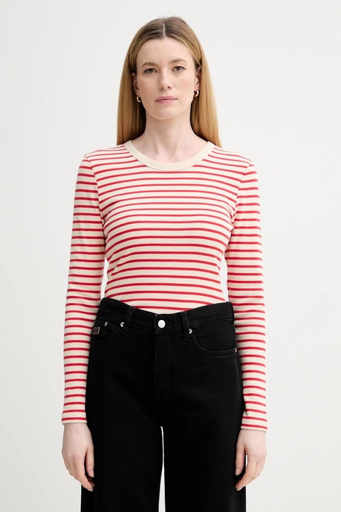 Marc O'Polo longsleeve bawełniany kolor czerwony 600207452011 - zdjęcie produktu nr 1