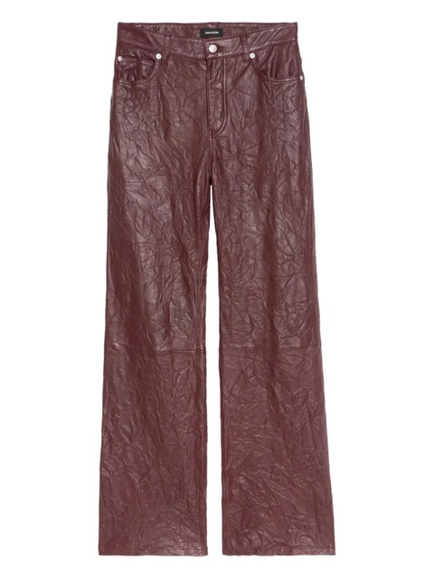 Zadig&Voltaire crumpled leather trousers - Brown - zdjęcie produktu nr 1