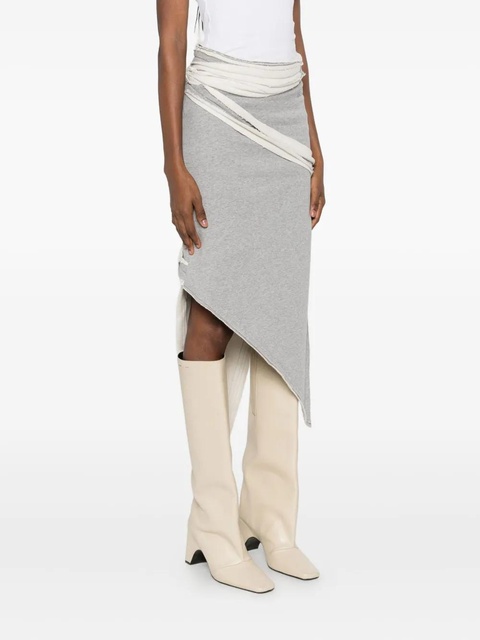 The Attico asymmetric midi skirt - Grey - zdjęcie produktu nr 1