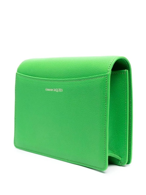 Alexander McQueen Four Ring leather shoulder bag - Green - zdjęcie produktu nr 2