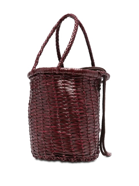 DRAGON DIFFUSION braided leather bucket bag - Red - zdjęcie produktu nr 2