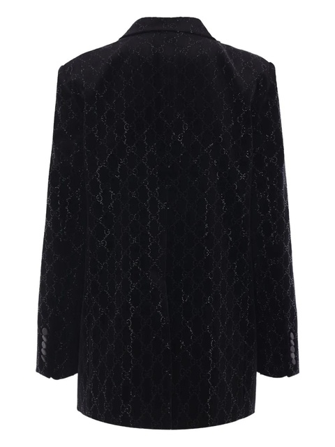 Gucci crystal-embellished velvet blazer - Black - zdjęcie produktu nr 2
