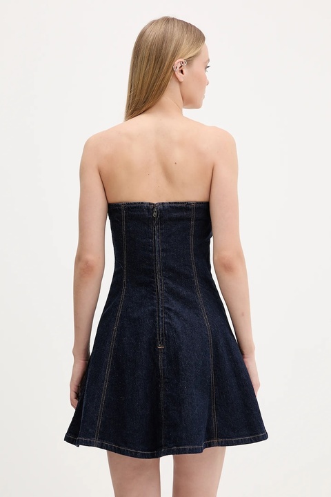 Abercrombie & Fitch sukienka jeansowa kolor niebieski mini rozkloszowana KI159-6084-276 - zdjęcie produktu nr 2