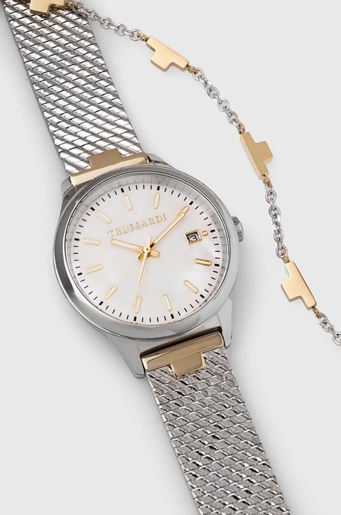 Trussardi zegarek i bransoletka kolor srebrny R2453170503 - zdjęcie produktu nr 1