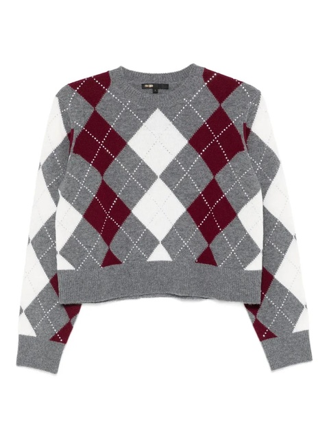 Maje argyle-print sweater - Grey - zdjęcie produktu nr 1
