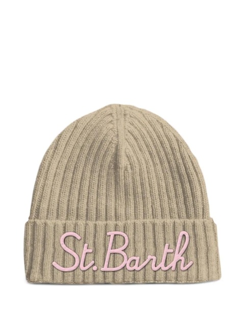MC2 Saint Barth Engen logo-embroidered beanie - Neutrals - zdjęcie produktu nr 1