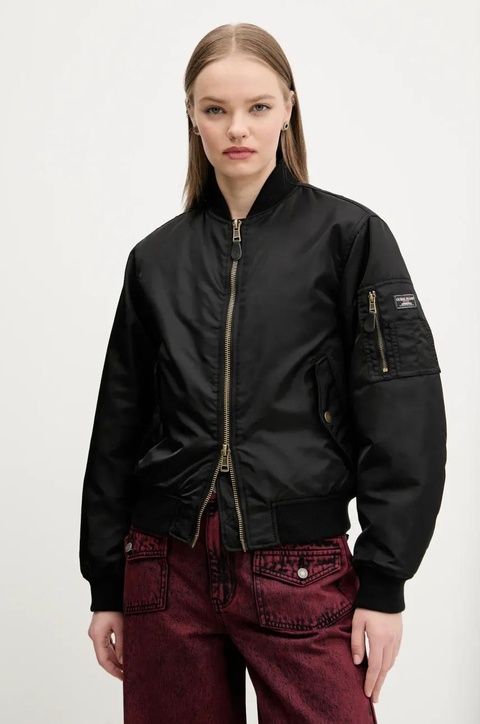 Guess Jeans kurtka bomber kolor czarny W5RL81 WHAA2 - zdjęcie produktu nr 1