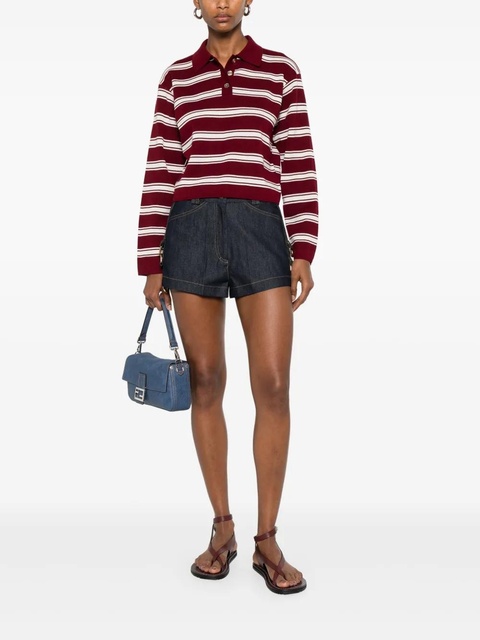 SANDRO striped polo top - Red - zdjęcie produktu nr 2