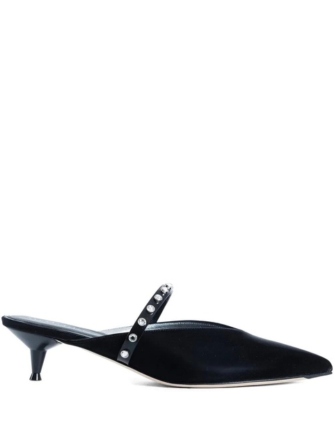 Alexander McQueen 50mm Revel embellished slingback mules - Black - zdjęcie produktu nr 1