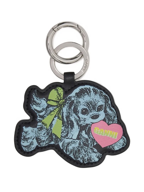 GANNI Blue Puppy keyring - Black - zdjęcie produktu nr 1