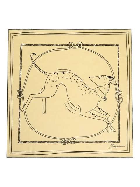 Jacquemus Dalmatian dog print scarf - Yellow - zdjęcie produktu nr 1