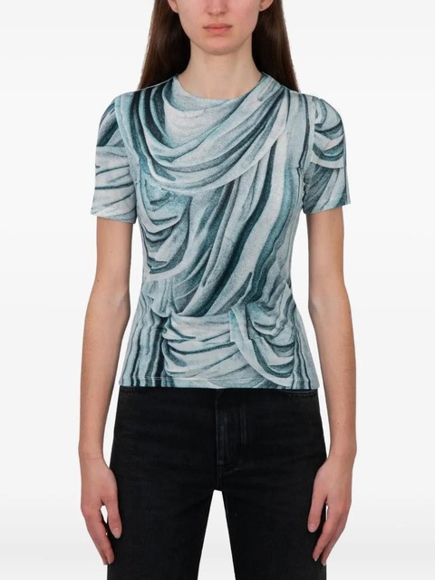 Rabanne trompe l'oeil-print T-shirt - Blue - zdjęcie produktu nr 1