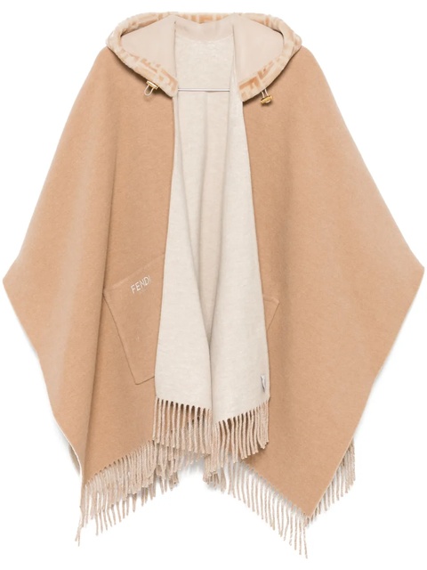 FENDI hooded cape - Neutrals - zdjęcie produktu nr 1