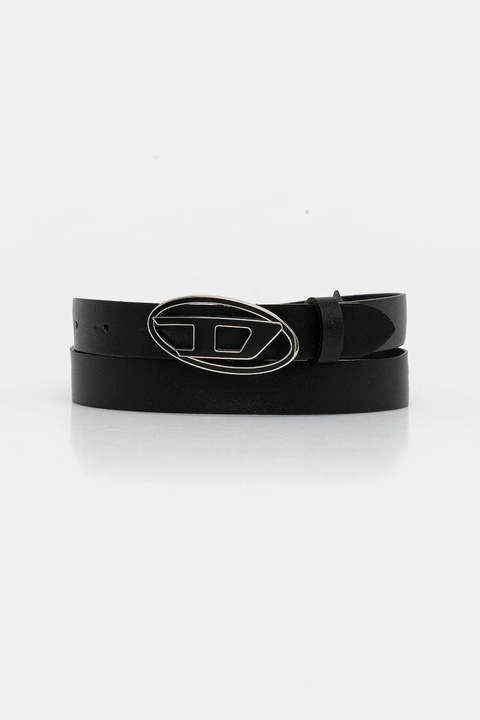 Diesel pasek skórzany OVAL D LOGO B-1DR 25 damski kolor czarny X09716.P1245 - zdjęcie produktu nr 1