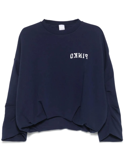 PINKO logo-print sweatshirt - Blue - zdjęcie produktu nr 1